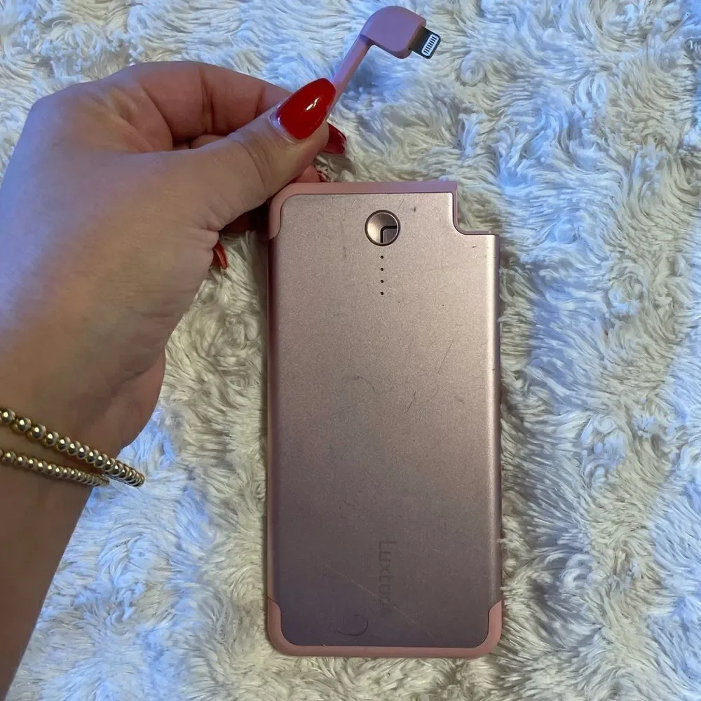 Pink  portable charger